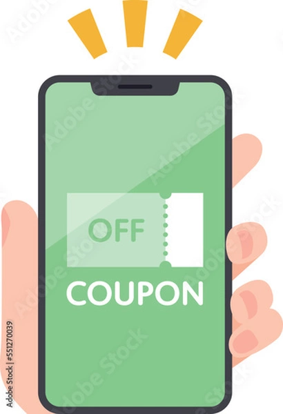 Fototapeta スマホ　電子クーポンアプリ