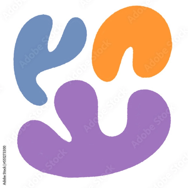 Obraz Splash abstract shape hand drawn icon design illustration elements.