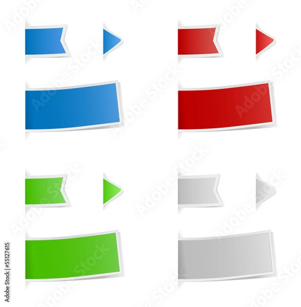 Fototapeta paper labels with shadow