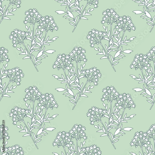 Fototapeta Seamless floral pattern