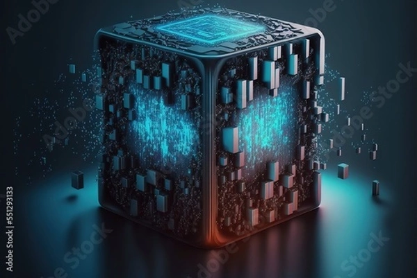 Fototapeta Big Data concept. Digital neural network.Business woman hand touching Introduction of artificial intelligence. Cyberspace of future.Science and innovation of technology.

