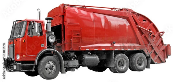 Obraz Red Garbage Truck