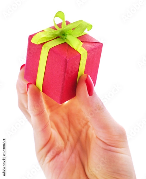 Fototapeta Present in hand.