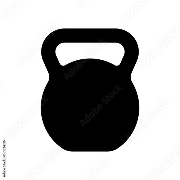 Obraz kettlebell vector logo template in trendy flat design