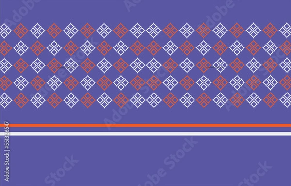 Obraz seamless pattern with blue and white squares