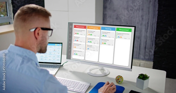 Fototapeta Scrum Agile Project