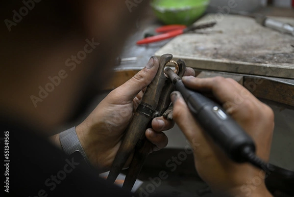 Obraz gold smith at work