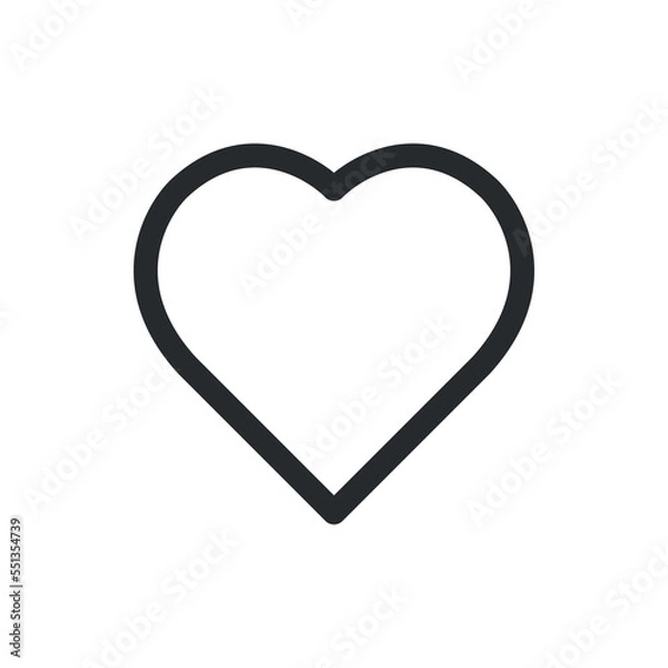 Obraz Heart icon, simple illustration vector