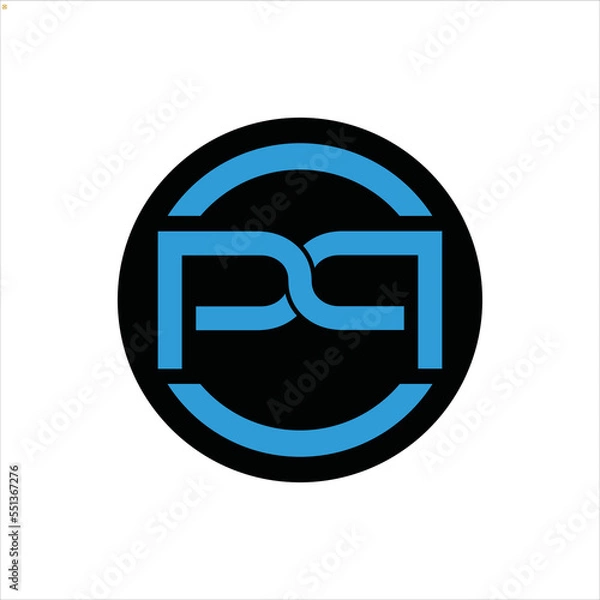 Obraz pp letter logo vector emblem template