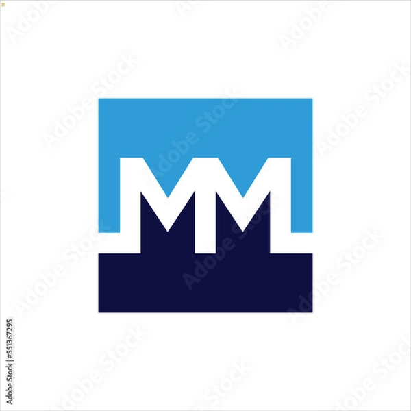 Obraz letter mm logo vector emblem template