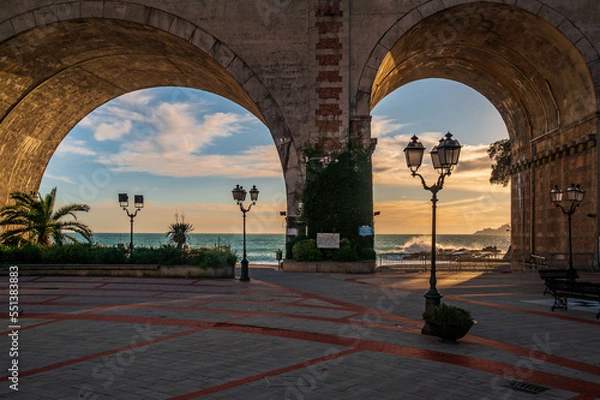 Obraz Street Lamp at Sunset