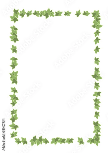 Fototapeta 葉っぱのイラストのフレーム（ベクター、アイビー）