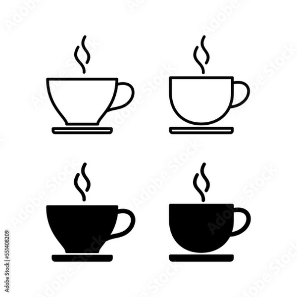 Fototapeta coffee cup icon vector for web and mobile app. cup a coffee sign and symbol