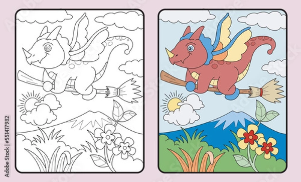 Fototapeta learn coloring for kids and elementary school.