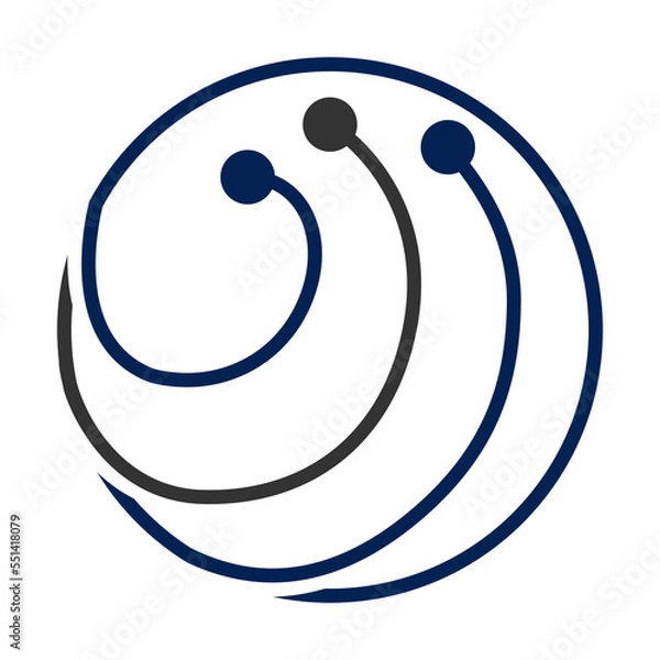 Obraz technology global logo template Icon Illustration Brand Identity