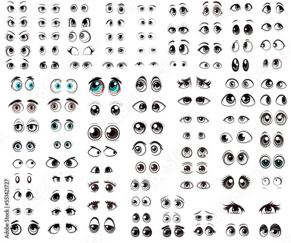 Fototapeta Cartoon Eye Set