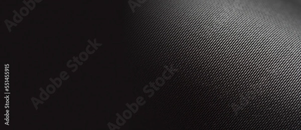 Fototapeta Macro photography of silk gray fabric, texture, banner. Luxurious dark sewing background. Beautiful shiny satin fabric, close-up, copy space. Abstract, minimalism, monochrome