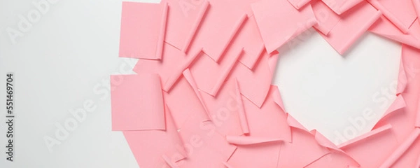 Obraz Concept of Valentine's day, heart, top view