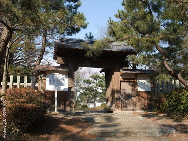 Obraz 忍城　忍藩藩校進修館旧表門　埼玉県　行田市