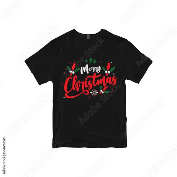 Obraz Christmas t-shirt design premium vector.
