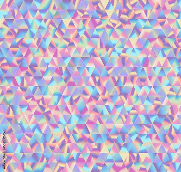 Obraz Seamless retro styled colorful gradients triangular pattern - vector background