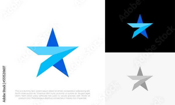 Obraz star arrow logo design vector