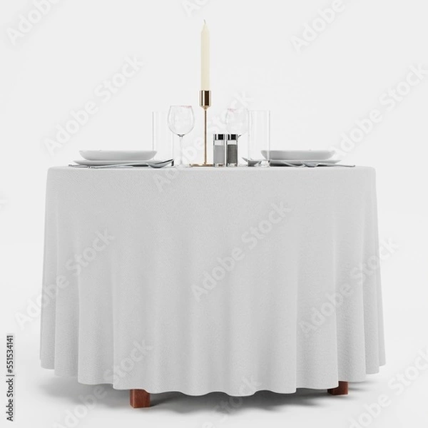 Obraz Realistic 3D Render of Restaurant Table