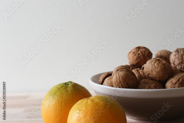 Obraz Walnuts and oranges