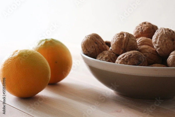 Obraz Walnuts and oranges