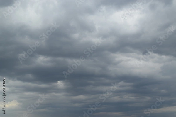 Obraz Cloudy dramatic stormy grey sky.