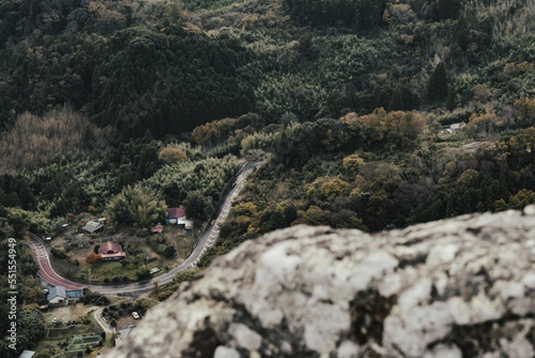 Fototapeta 伊予ヶ岳から見る下の世界