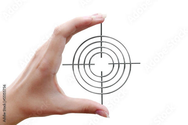 Obraz Round sight with crosshairs