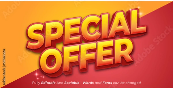 Obraz Editable text effect special offer suitable for banner promotion