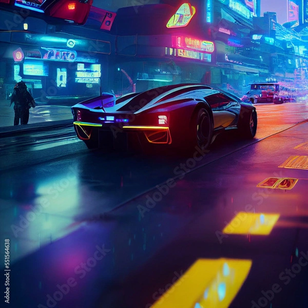 Obraz fast moving car