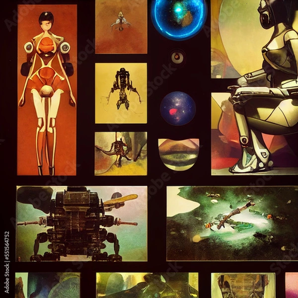 Obraz robot with a film