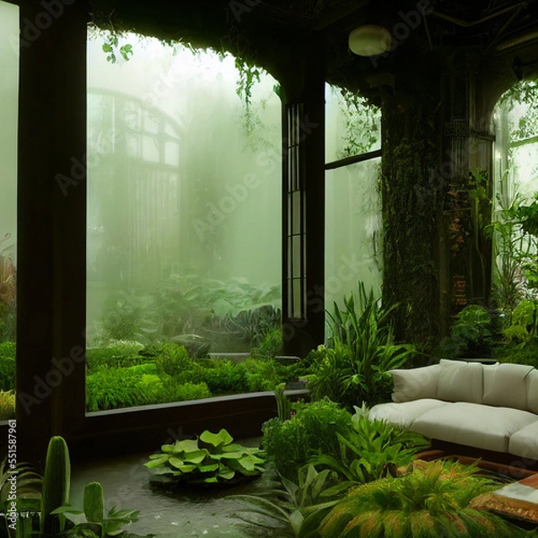 Fototapeta window in the garden