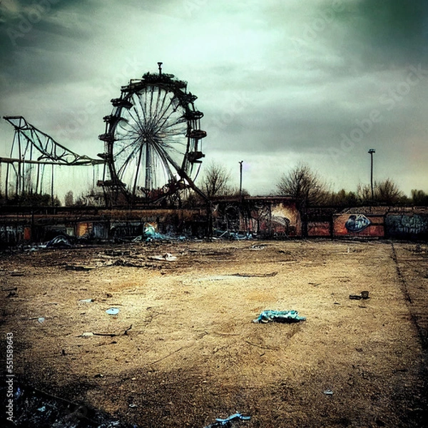 Fototapeta abandoned theme park