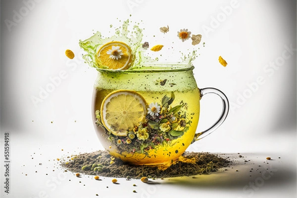 Fototapeta herbal tea generative AI