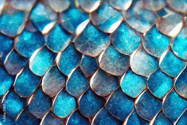 Fototapeta Fish Scales - Generative AI