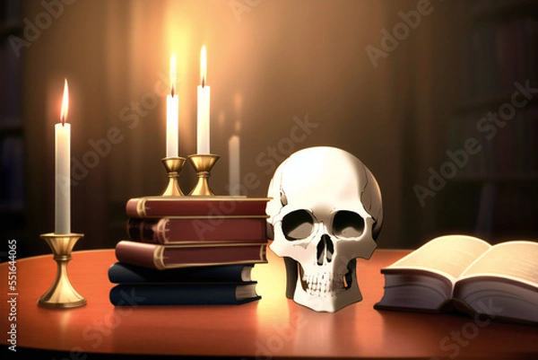 Fototapeta Gothic Horror Library