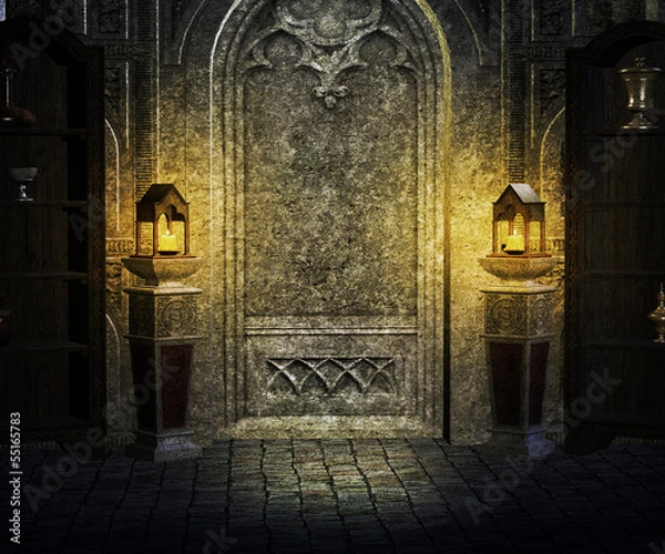 Obraz Gothic Palace Interior Background