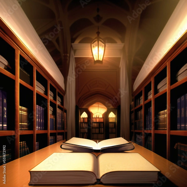 Fototapeta Gothic Horror Library