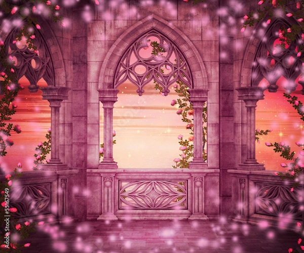 Obraz Princess Castle Fantasy Backdrop