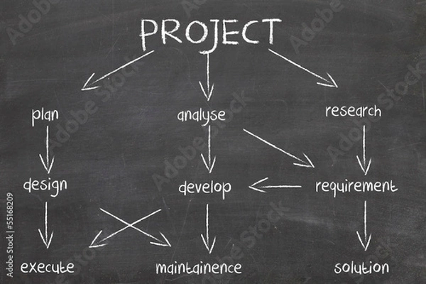 Fototapeta diagram for project development