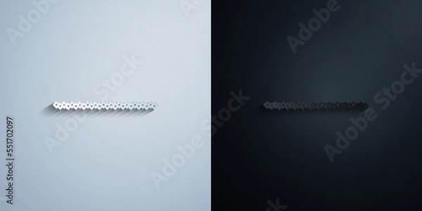 Obraz Hand drawn text ornaments illustration paper icon with shadow vector illustration