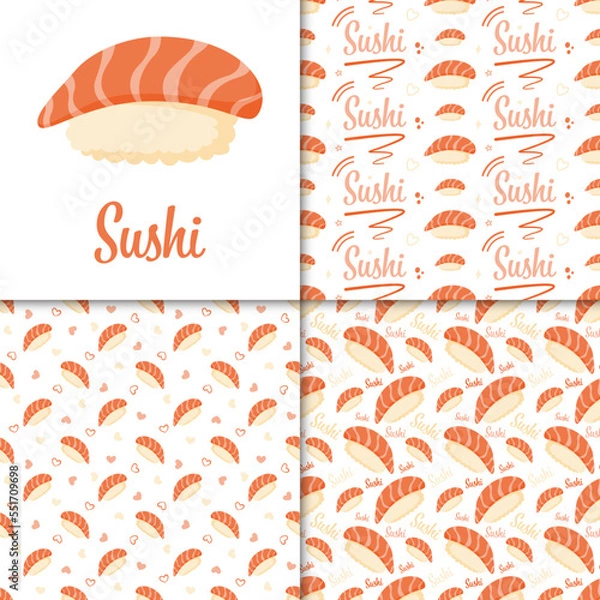 Obraz Seamless pattern with Sushi, for decoration