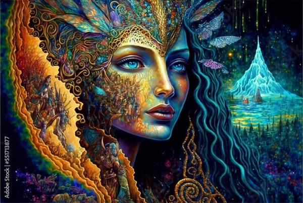 Fototapeta Psychedelic portrait