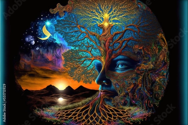 Obraz Psychedelic portrait