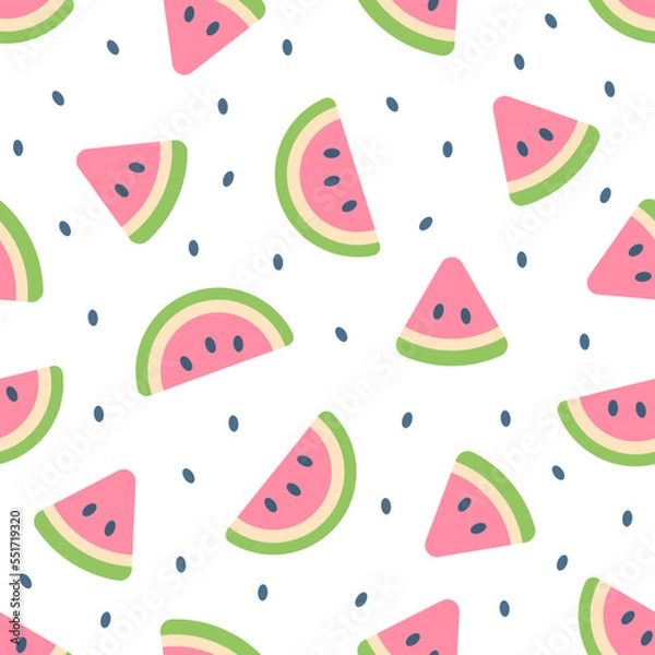 Fototapeta seamless pattern with watermelon