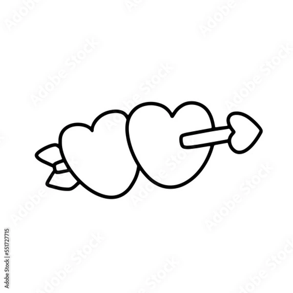 Fototapeta heart arrow